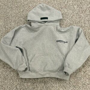 Essentials Light Gray Hoodie Sweater for Men